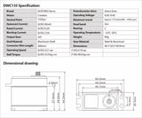 DIGITAL SERVO CORELESS 40KG - WATERPROOF IP67