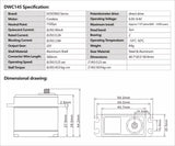 DIGITAL SERVO CORELESS 50KG - WATERPROOF IP67