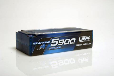 LRP Graphene-4 Stock Spec Shorty 5900mAh 7.6V 2S 135C/65C HV LiPo (5mm, 222g)