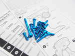 Hiro Seiko M17 Light Weight Screw Set (Light Blue)