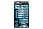 Awesomatix Design Pre-Cut Stickers by MM (Blue, Larger A5 size)