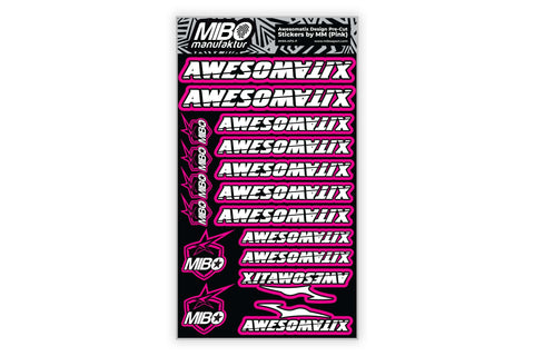 Awesomatix Design Pre-Cut Stickers by MM (Pink, Larger A5 size)