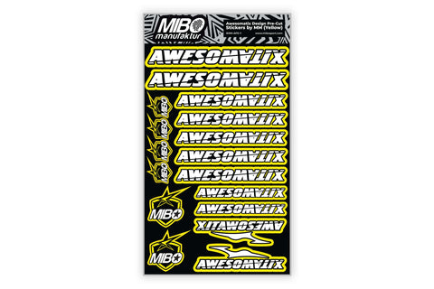 Awesomatix Design Pre-Cut Stickers by MM (Yellow, Larger A5 size)