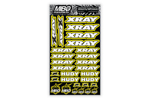 XRAY/HUDY Design Pre-Cut Stickers by MM (Yellow, Larger A5 size)