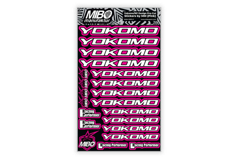 Yokomo/RP Design Pre-Cut Stickers by MM (Pink, Larger A5 size)