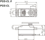 Servo fără miez Sanwa PGS-CL2 Low Profile SXR Response (0,08 s/16,6 kg/7,4 V)