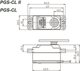 Servo fără miez Sanwa PGS-CL2 Low Profile SXR Response (0,08 s/16,6 kg/7,4 V)