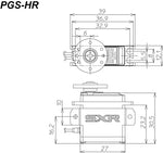 Servo fără miez Sanwa PGS-HR Mini SXR (0,10 s/5,8 kg/6,0 V)