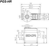 Servo fără miez Sanwa PGS-HR Mini SXR (0,10 s/5,8 kg/6,0 V)