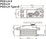 Sanwa PGS-LH2 Low Profile SXR Response (0.09s/15.6kg/7.4V) Brushless Servo