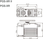 Sanwa PGS-XR2 SXR Response (0,09 s/17,3 kg/7,4 V) Servo fără perii