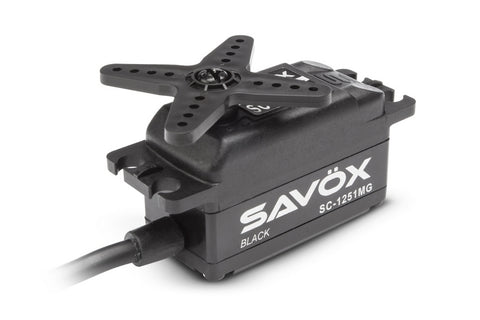 Savöx SC-1251MG Low Profile Black Edition (0.09s/9.0kg/6.0V) Coreless Servo