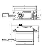 Servo fără miez Savöx SC-1258TG (0,08 s/12,0 kg/6,0 V)