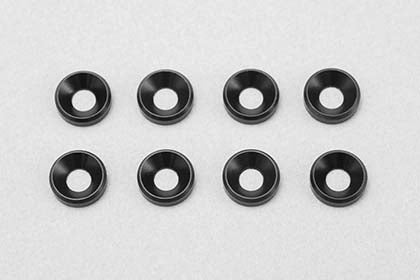 Yokomo Aluminum M3 Taper Washer (8pcs)